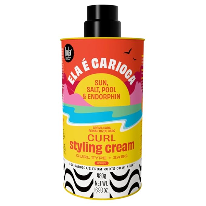 Lola From Rio - Ela E Carioca - 3ABC Curl-Defining Cream, Boost hydration, Minimize Frizz, Provide Soft, Flexible Control for 3ABC Curl Type 17.64 Fl Oz