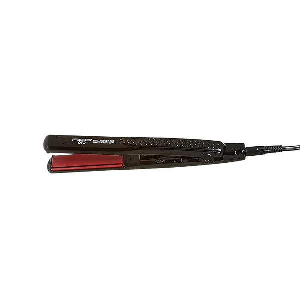 Red Pro Hair Straightener Silicone Protexion Flat Iron 1 Inch, Adjustable Temperature Setting, Ultra Thin, Lightweight