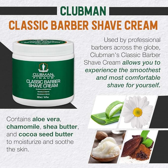 Clubman Pinaud Classic Barber Shave Cream