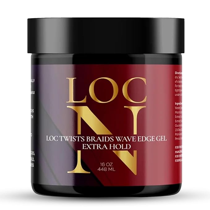 Loc N Twist Braids & Edge Control Gel – Extra Hold,16oz