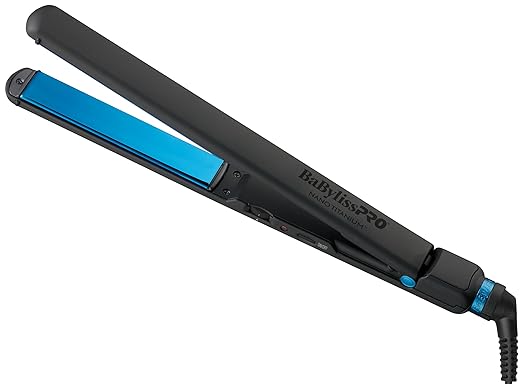 BabylissPRO Nano Titanium Ultra-Thin Hair Straightener, Professional Flat Iron