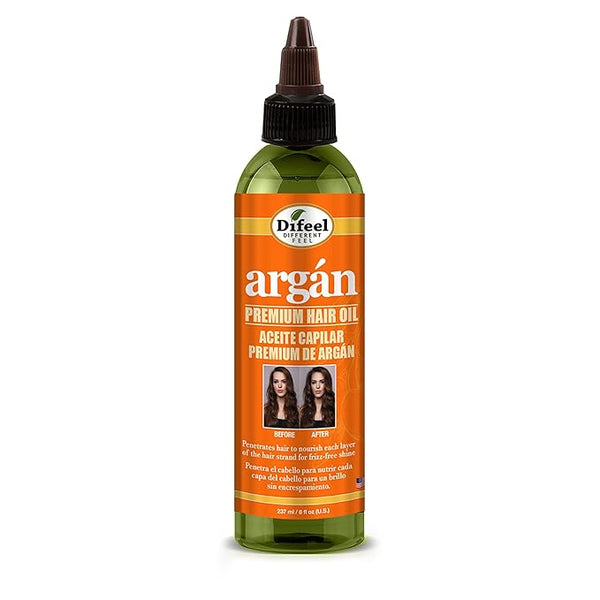 Difeel Argan Hydrating Premium Hair Oil 8 oz. - Hair Oil for Dry Hair and Natural Hair Oil Treatment