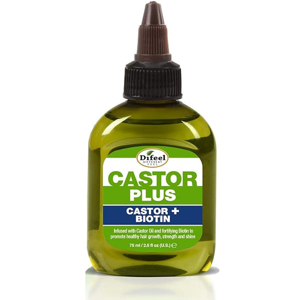 Difeel Premium Castor Plus Biotin - Mega-Growth Premium Hair Oil 2.5 oz