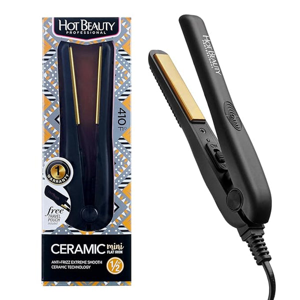 Hot Beauty Professional Ceramic Mini Flat Iron 1/2