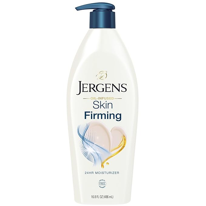 Jergens Skin Firming Body Lotion for Dry to Extra Dry Skin, Skin Tightening Cream with Collagen and Elastin, Dermatologist Tested, Hydralucence Blend Formula