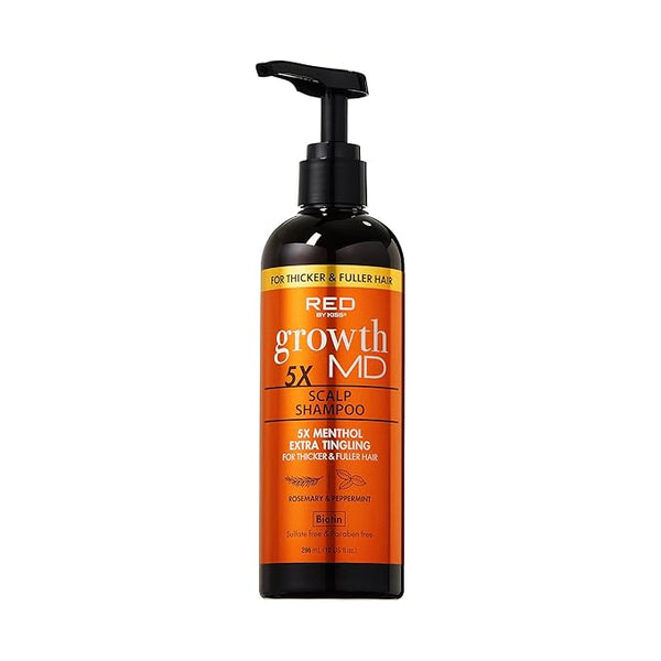 Red by Kiss Growth MD Leave-In Conditioner, Detangle Moisturize & Strengthen, 5X Menthol Biotin