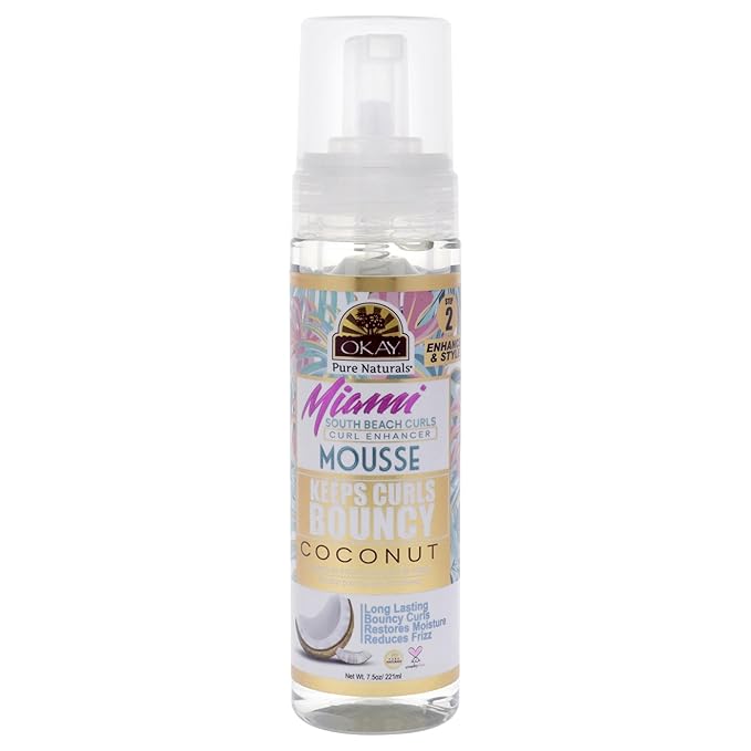 Okay Miami South Beach Curls - Curl Enhancing for Women - 7.5 oz Mousse