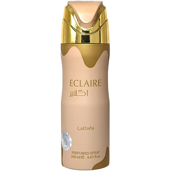 Lattafa Eclaire – Gourmand, Sweet, Floral, Musky – Perfumed Deodorant Spray for Women, 6.67 Ounce