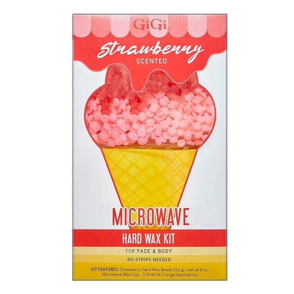 GiGi Hard Wax Beads, Strawberry Scented Hard Wax Beads Kit