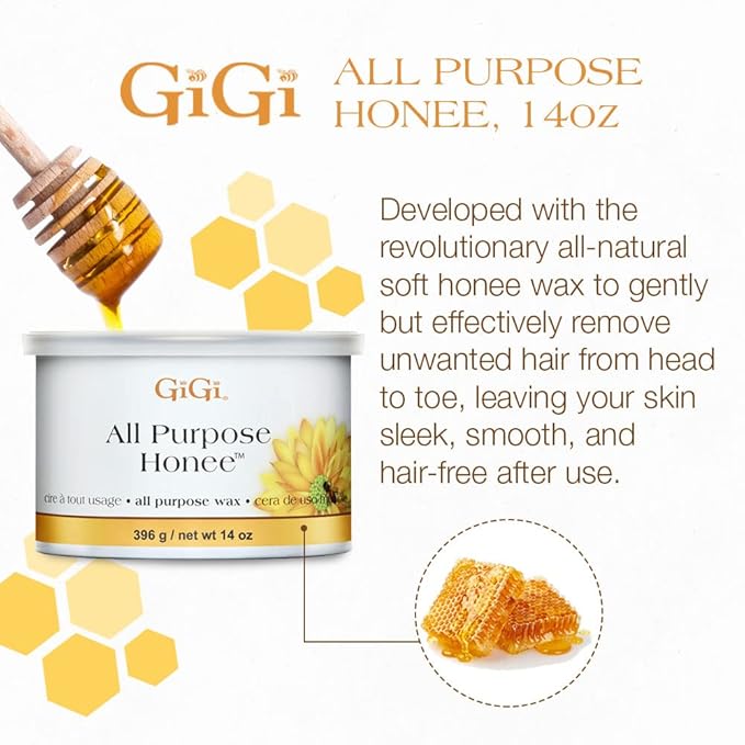 GiGi All Purpose Honee Hair Removal Soft Wax for All Skin and Hair Types