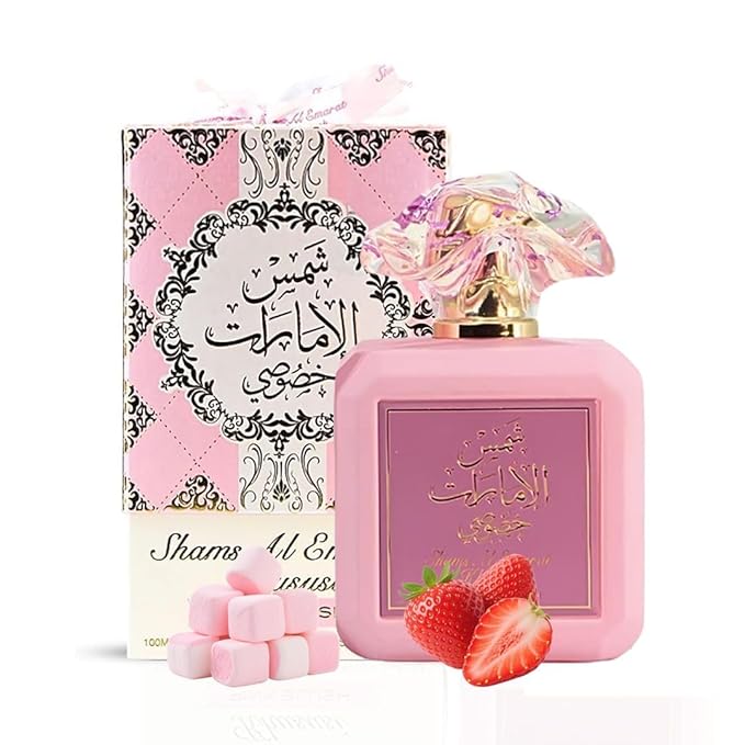 Ard al Zaafaran Pink Blush Shams Al Emarat Khususi, Marshmallow Blush Perfume For Women, Eau de Parfum - 100 ML (3.4 OZ)