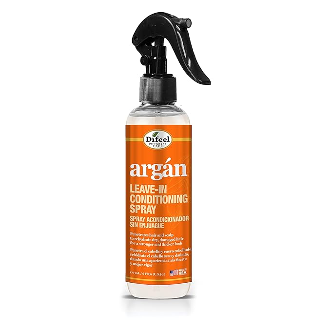 Difeel Argan Oil Leave in Conditioner Hair Spray, 8oz