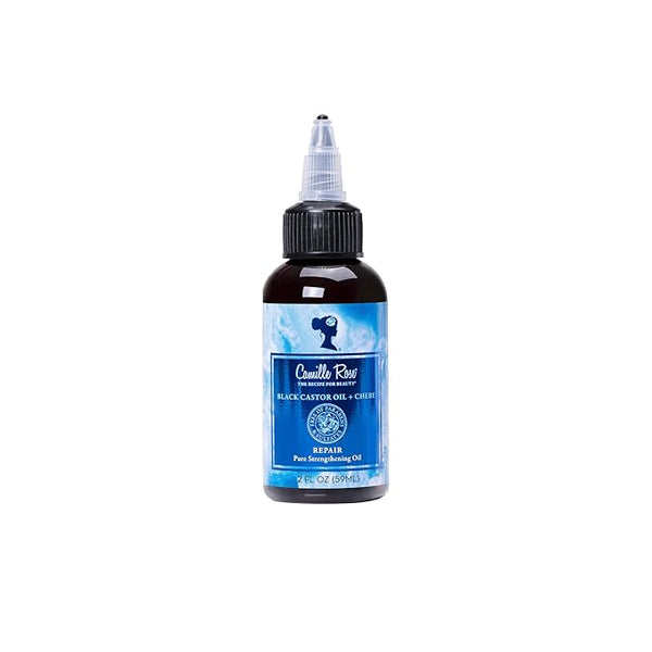 Camille Rose Black Castor Oil & Chebe Repair, Pure Hair Strengthening Oil for Shine, Growth & Strength, for all Hair Types, 2 fl oz