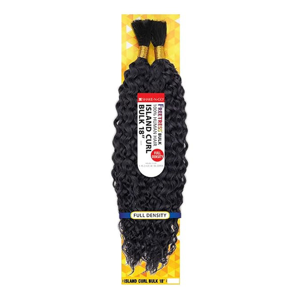 FreeTress Human Hair Braids Island Curl Bulk 18