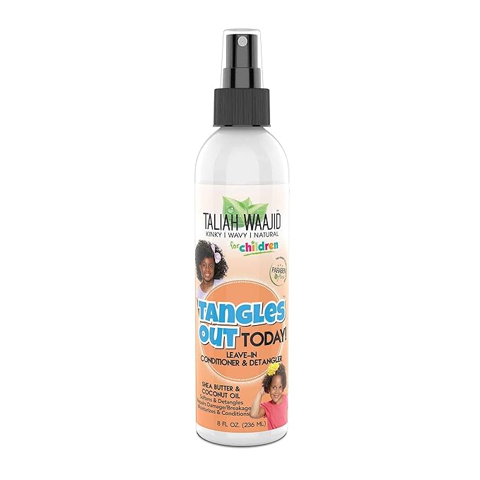 Taliah Waajid for Children Tangles Out Today Leave-in Conditioner | Detangler for Kids with Kinky, Wavy & Natural Hair | Repairs Damage & Breakage – 8 oz