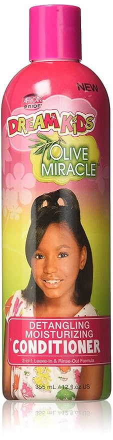 African Pride Olive Miracle Dream Kids Conditioner, 12 Ounce