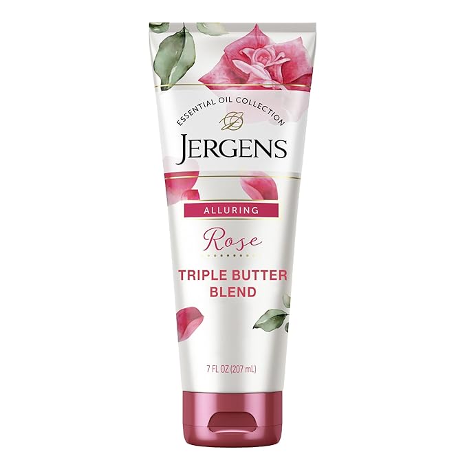 Jergens  Butter Lotion, Hand and Body Moisturizer with Camellia Essential Oil, for Indulgent Hydration, 7 Oz