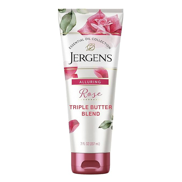 Jergens  Butter Lotion, Hand and Body Moisturizer with Camellia Essential Oil, for Indulgent Hydration, 7 Oz
