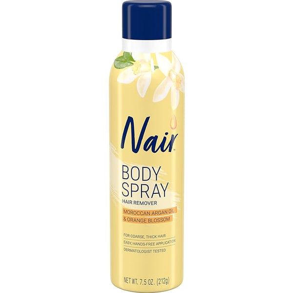 Nair Hair Remover Body Spray, Arm, Leg and Bikini Hair Removal Spray, 7.5 Oz