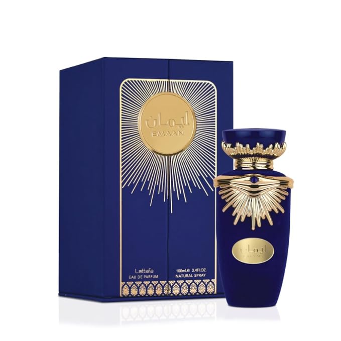 Lattafa Emaan Eau de Parfum Spray for Unisex, 3.4 Ounce