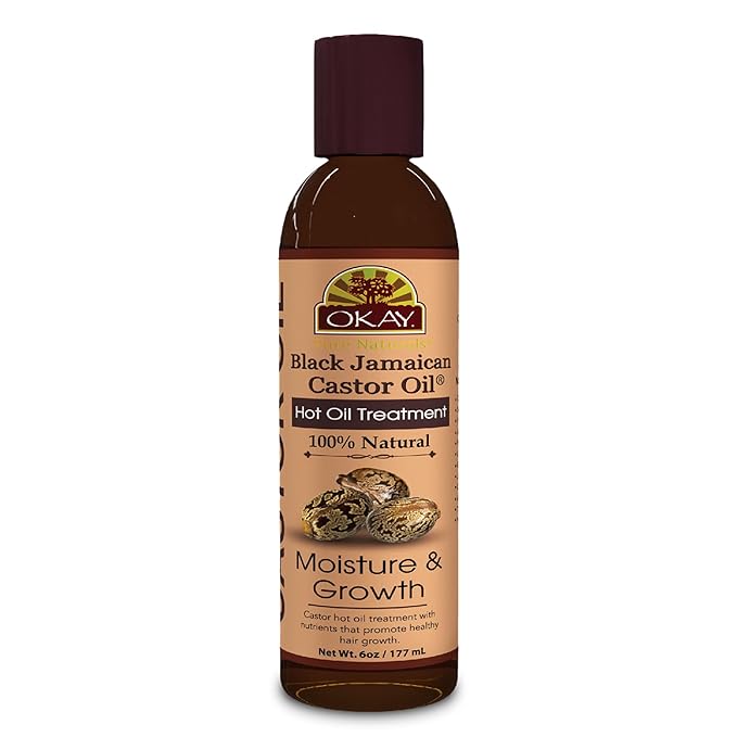 OKAY 100% Natural Black Jamaican Castor Hot Oil Hair Treatment