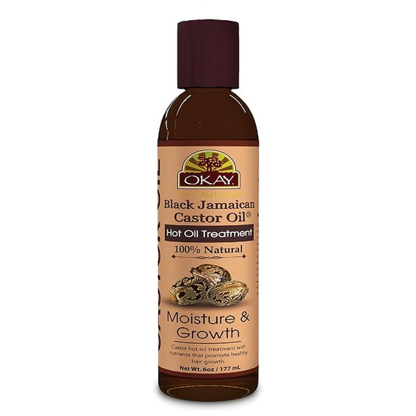 OKAY 100% Natural Black Jamaican Castor Hot Oil Hair Treatment