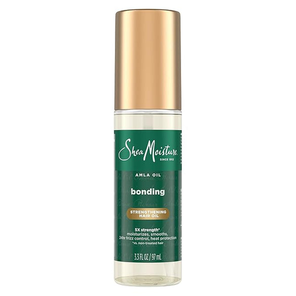 Shea Moisture Bonding Oil Amla Oil To Protect, Strengthen And Smooth Hair With Amla Oil And Fair-Trade Shea Butter With 5X Strength And 24-Hour Frizz & Humidity Control 3.3 Fl Oz