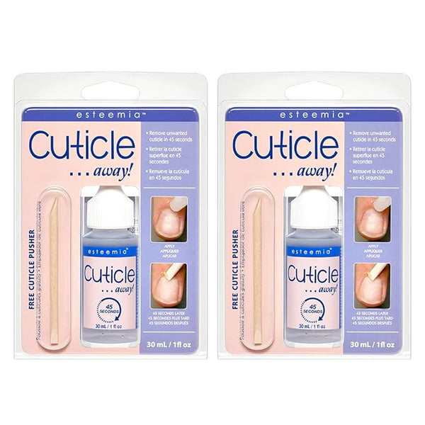 Esteemia Cuticle Remover with Free Cuticle Pusher – Fast 45-Second Cuticle Softener & Remover for Manicure & Pedicure, 1oz