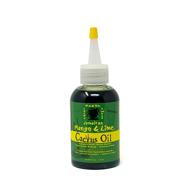Jamaican Mango & Lime Cactus Oil – Moisturizing & Conditioning Hair Oil for Locs, Twists & Natural Hair – Prevents Breakage, Retains Moisture & Repairs Dry, Damaged Locks – 4 oz
