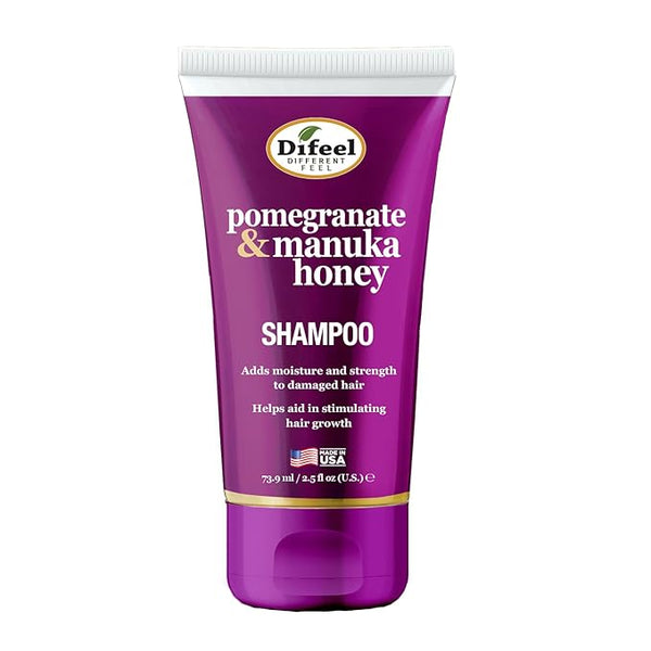 Difeel Pomegranate & Manuka Honey Sulfate-Free Shampoo TRAVEL SIZE 2.5 oz