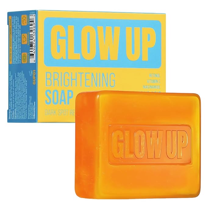 Red by Kiss Glow Up Skin Toning Bar Soap with Kojic Acid & Turmeric for Dark Spots, Scars, Body Acne, Hyperpigmentation, Radiant Glow & Even Skin Tone