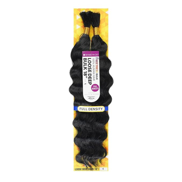 SHAKE-N-GO FreeTress Human Hair Braids Loose Deep Bulk 18