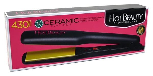 Kiss Products Hot Beauty Flat Iron, 1.5 Inch,
