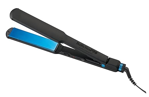 BabylissPRO Nano Titanium Ultra-Thin Hair Straightener, Professional Flat Iron 1.5'/38mm