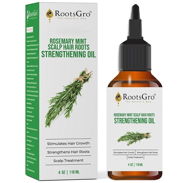 Natural Hair Oil Blend - Rosemary, Peppermint, Lavender & 27 More Oils. Strengthens and Nourishes Hair | 4 ounce