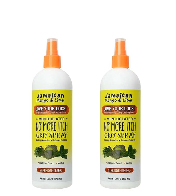Jamaican Mango & Lime No More Itch Gro Spray – Mentholated Scalp Relief for Locs, Braids & Twists – 16 oz