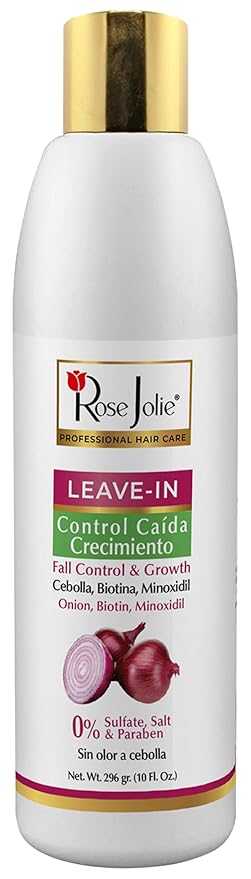 Rose Jolie Leave-In Conditioner with Onion Extract & Biotin | Supports Hair Growth & Reduces Fall | Moisturizes, Nourishes & Strengthens | Sulfate-Free, Salt-Free, Paraben-Free | 10 oz