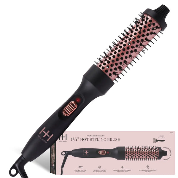 Hot & Hotter Tourmaline Ceramic Hot Styling Brush 1.25