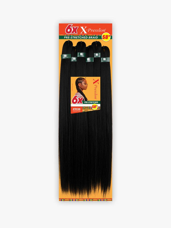 6X X-PRESSION PRE-STRETCHED BRAID 58″