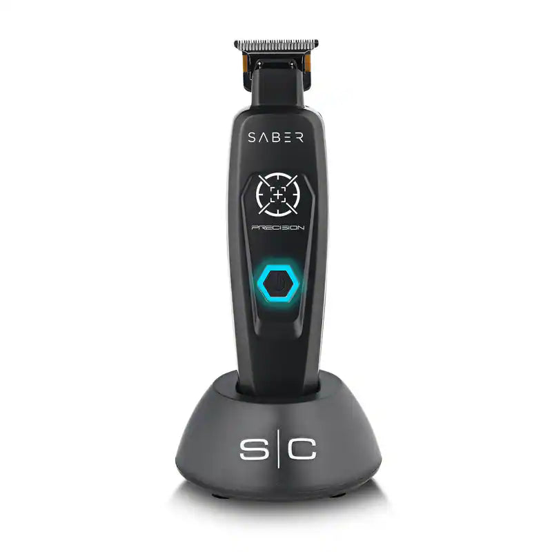 StyleCraft - Precision Saber Professional Hair Trimmer with Metal Body and Digital Brushless Motor - Black