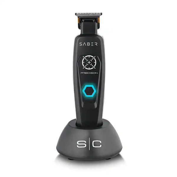 StyleCraft - Precision Saber Professional Hair Trimmer with Metal Body and Digital Brushless Motor - Black