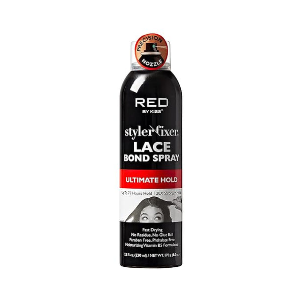 Red by Kiss Lace Bond Hold Spray Styler Fixer – The Ultimate Adhesive Spray for Wigs, Active Use, Fast Drying, Up to 72Hours 20X Stronger Hold, Daily Wig Applications — product view