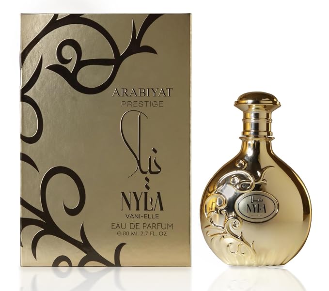 ARABIYAT PRESTIGE Nyla Vani-Elle Eau de Parfum, Unisex Fragrance with Vanilla and Jasmine, 2.7 fl. oz