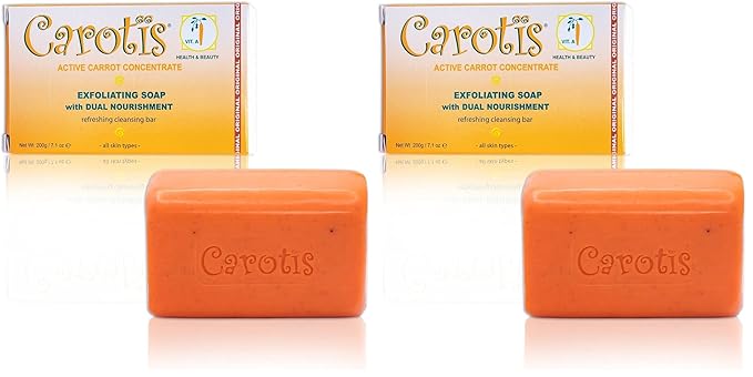 CAROTÏS Exfoliating Soap 200g - Formulated to Restore Radiance and Eliminate Dead Skin Cells, with Vitamin A