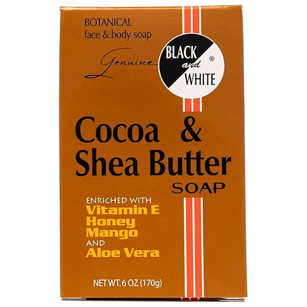 Black and White Cocoa & Shea Butter Soap 6.1 oz
