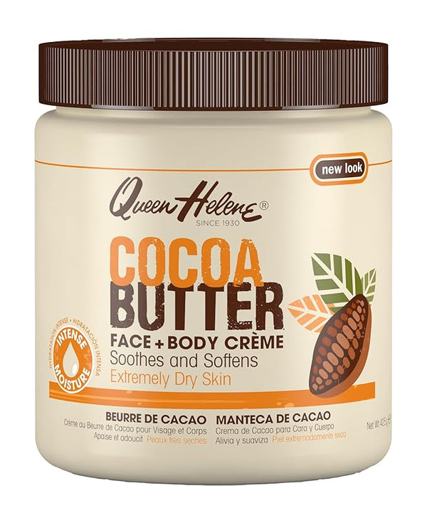 Queen Helene Cocoa Butter Creme – Deep Hydrating Cocoa Butter Formula for Smooth Radiant Skin | 15 oz Jar