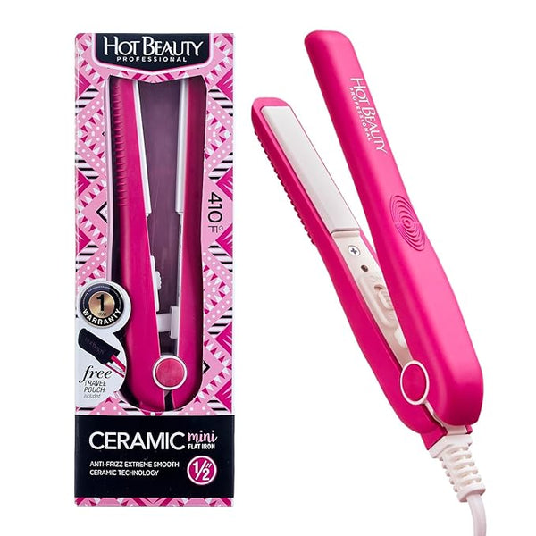Hot Beauty Professional Ceramic Mini Flat Iron 1/2