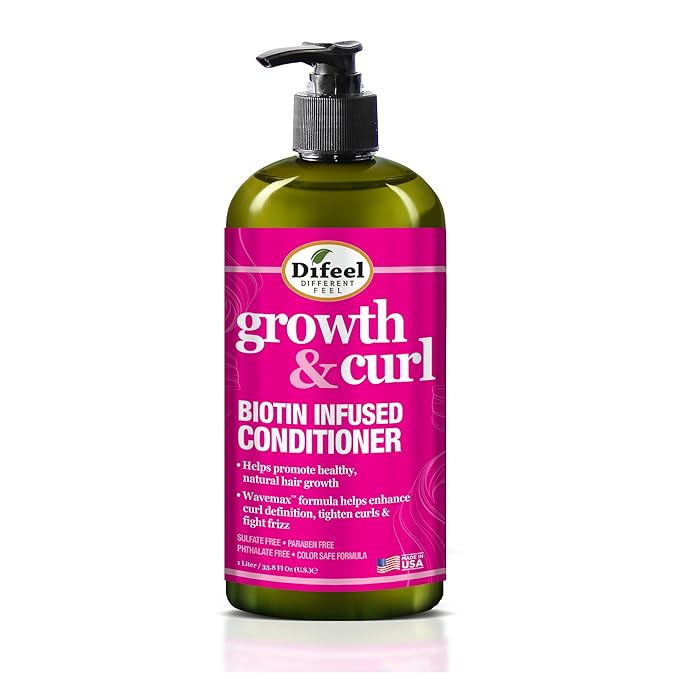 Difeel Growth and Curl Biotin Conditioner 12oz.