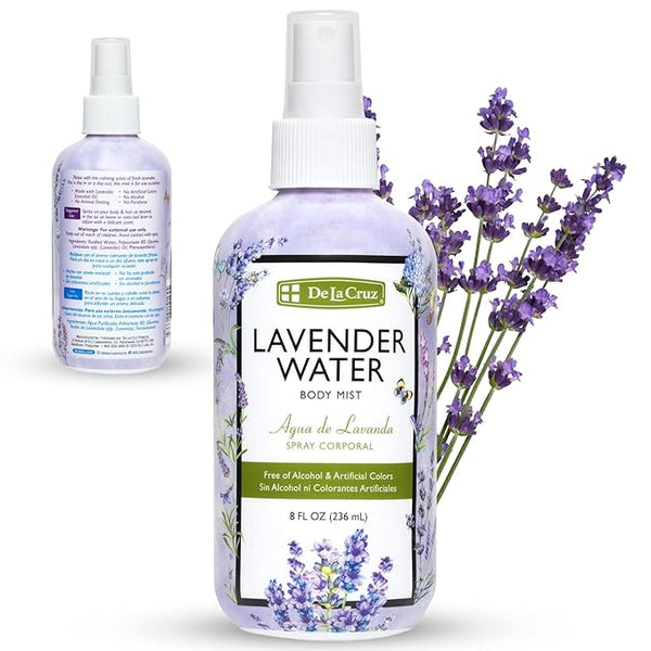 De La Cruz Lavender Water Body Mist - Lavender Spray body mist With Pure Lavender Essential Oil 8 fl oz