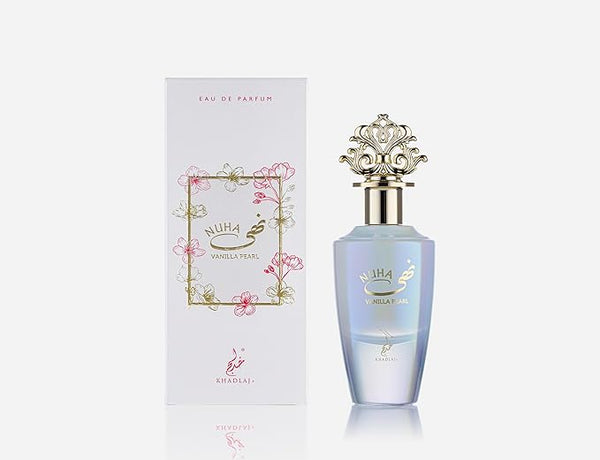 Khadlaj Nuha Vanilla Pearl for Women Eau de Parfum Spray, 2.87 Ounce